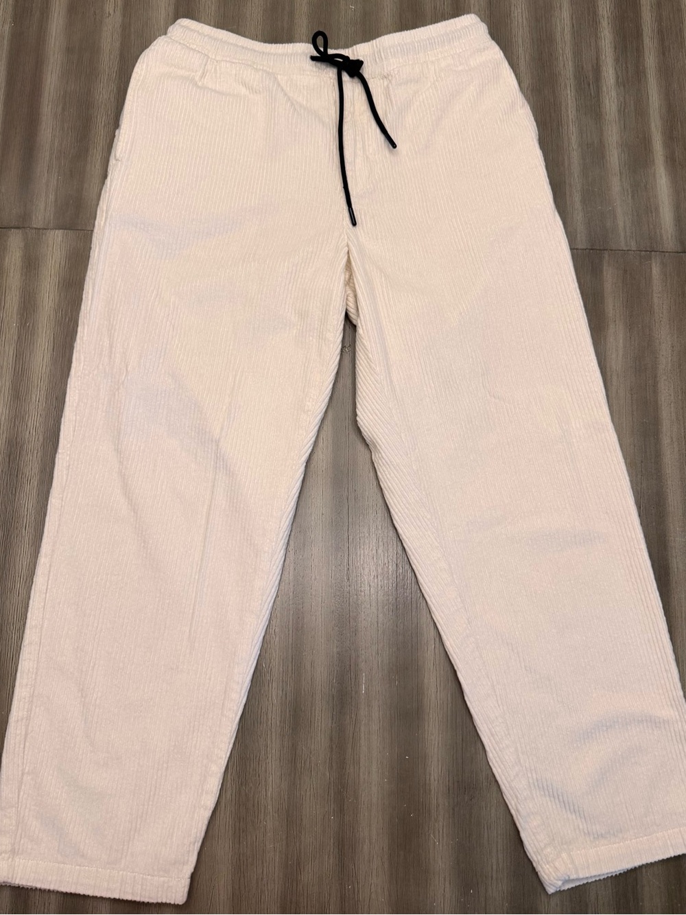 Men’s Topman White Corduroy Drawstring Pants - 32x30
